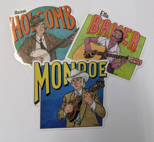 NEW Old Time Superhero Stickers Monroe Baker Holcombe